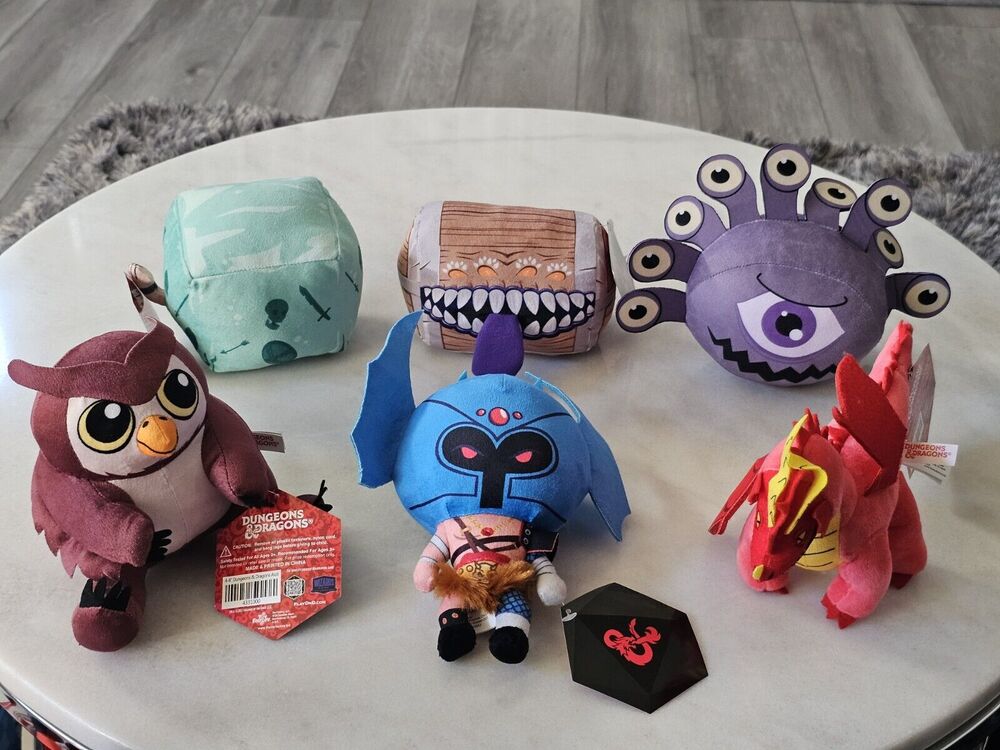 Dungeons & Dragons Set of 6 Magical Game Plush Stuffed Animal Doll Toy 8" New